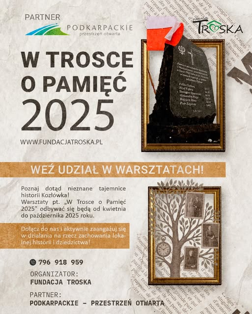 Plakat wydarzenia w Trosce o pamięć